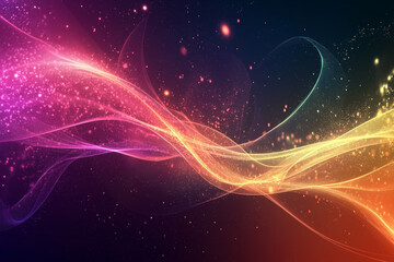 Wall Mural - a bright flare of soft abstract colorful lines