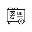 © Krupal - Electric generator icon Simple thin outline