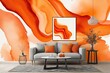 © Michael - Exploring Fresh Perspectives in Orange Watercolor with Abstract Design Innovations