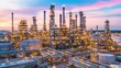 © Boonnam Burart - Elevated View of Oil Refinery Complex at Dusk