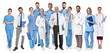 © New Africa - Different healthcare workers in uniforms on white background