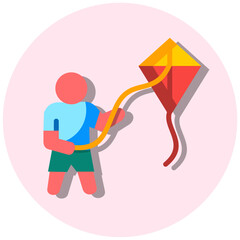 Poster - Kite Flying Icon