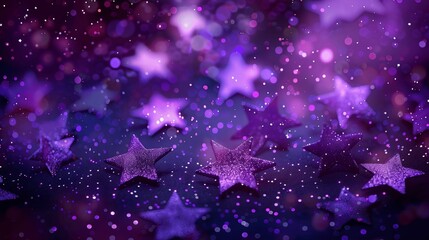 Wall Mural - purple starry night abstract background