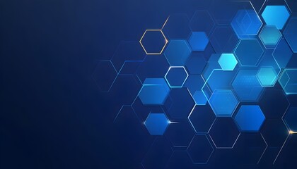 Abstract Blue Hexagon Background