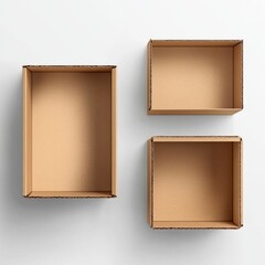 realistic high quality Empty cardboard Box