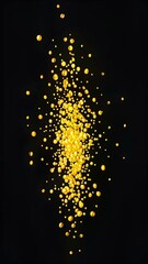 Wall Mural - Gold confetti sparkling explosion on isolated. Wallpaper, For celebration and party concepts.decoration ornaments design.die cut with out background, with copy space