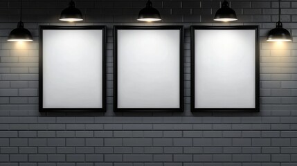 Wall Mural - modern mockup displaying a framed picture concept