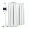 © ธนากร บัวพรหม - Medical privacy curtain with medical monitor, designed for hospital use, creates a private space for patients, enhances comfort and confidentiality.