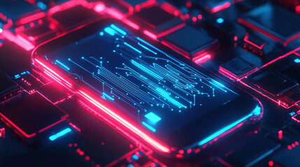compact wearable smartphone background