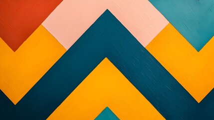 Leinwandbilder - Vibrant Zig Zag Graphic Pattern for Dynamic and Playful Backgrounds  Contrasting colors create a captivating energetic and visually engaging abstract design perfect for various creative projects