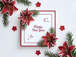 Happy new year greeting card or banner