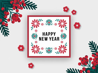 Happy new year greeting card or banner