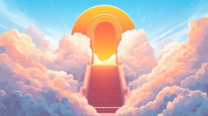 Gate to heaven. Vector gate to heaven.