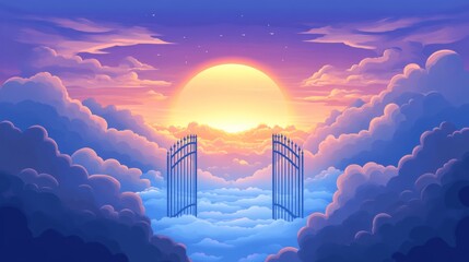 Gate to heaven. Vector gate to heaven.