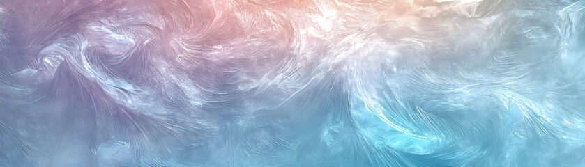 Fototapete - Abstract Swirling Pattern in Pastel Blue, Purple, and White