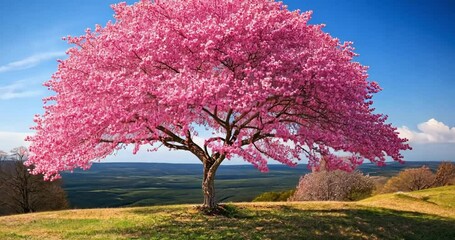 Wall Mural - sakura blooming tree in spring 