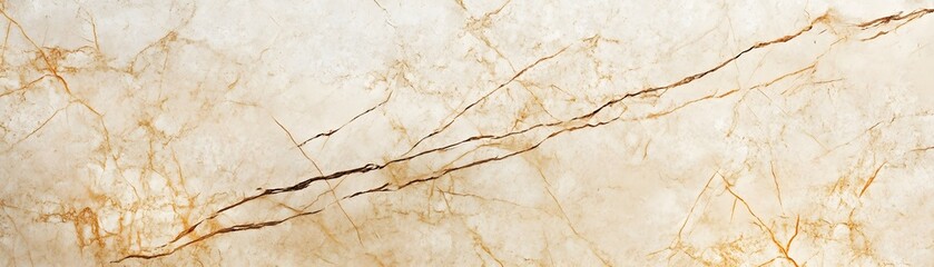 Wall Mural - Beige Marble Surface with Golden Veins and Cracks