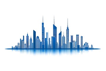 Fototapete - city, panorama, 3d illustration.