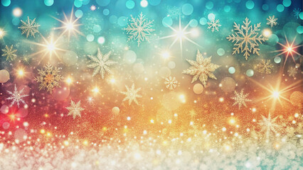 Wall Mural - christmas background with snowflakes