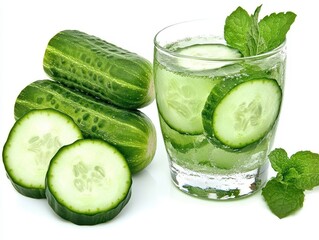 Cucumber and Mint Infused Water.