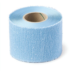 A roll of medical bandage tape on solid white background, single object