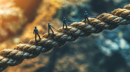 Poster - Teamwork and discipline overcoming challenges with resilience and focus in business mindset