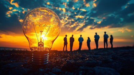 Poster - Innovative leaders ignite creativity and vision for a bright future in business environments