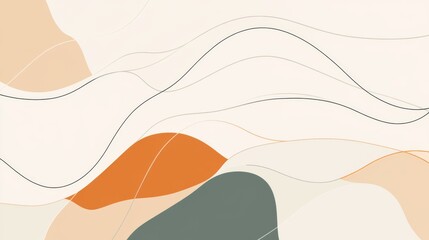 Poster - Abstract Shapes in Soft Neutral Tones