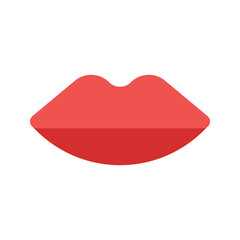 Wall Mural - lips flat icon