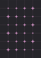 Wall Mural - abstract outer space with stars. creative poster in flat style.