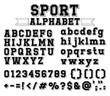 © graphixmania - Sport college alphabet fonts silhouette