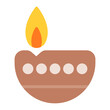© SAMDesigning - Diya Lamp icon vector image. Can be used for Carnival.