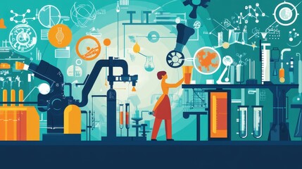 Wall Mural - impact of research on technological advancements