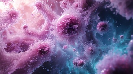 Wall Mural - microscopic cells - abstract biology background