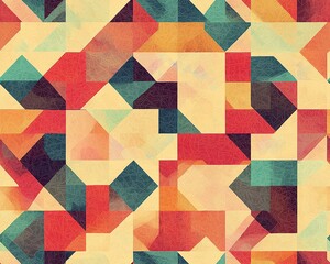 Kaleidoscopic geometric pattern, tessellated shapes in motion, seamless abstract design