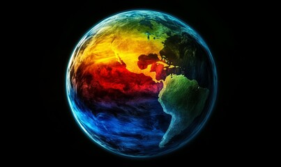 Wall Mural - earth s atmosphere showcasing the protective ozone layer