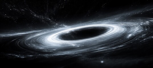 Wall Mural - black hole time dilation. science space galaxy astronomy. generative ai technology.