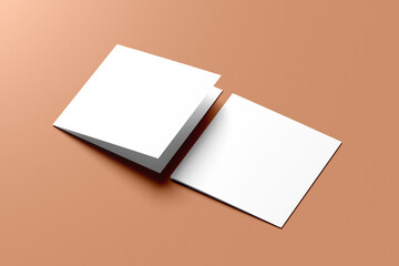 Mockup Square Bifold Brochure