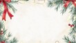 © pornsawan - Christmas tree border with green fir branches isolated on transparent background,Pine cone, xmas frame,Vector Christmas tree garland decoration,Christmas ornaments,copy space.