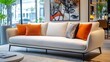 © MSH - Fashionable photography Modern living room with a light sofa