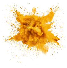 Wall Mural - png vibrant turmeric powder explosion.