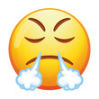 © vadymstock - A frustrated emoji face with steam coming from its nose, conveying anger and irritation in vibrant yellow tones.