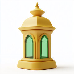 Gold arabian magic lantern for muslim decorations