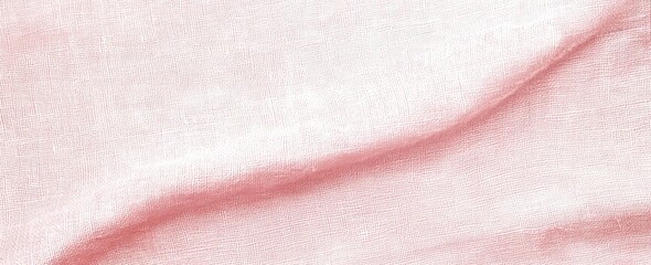 Wall Mural - soft pink fabric texture with gentle folds and fine woven details generative ai