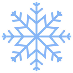 Wall Mural - Snowflake flat vector icon isolated on white background.
