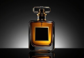 Poster - whiskey bottle on a black background