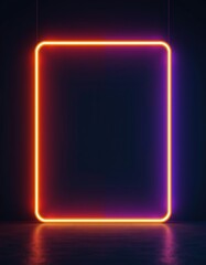 Wall Mural - glowing sign on black