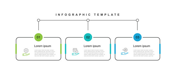 Wall Mural - design template infographic vector with 3 step or option suitable for business information and web p