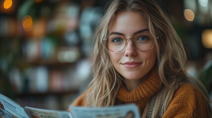 Fototapete - A social worker is interacting with community members, sharing essential resources and support options in a warm café atmosphere, fostering connection and assistance