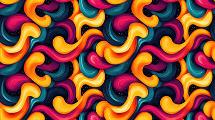 Seamless brushed abstract pattern featuring vibrant painted strokes ideal for fabric design and modern decor